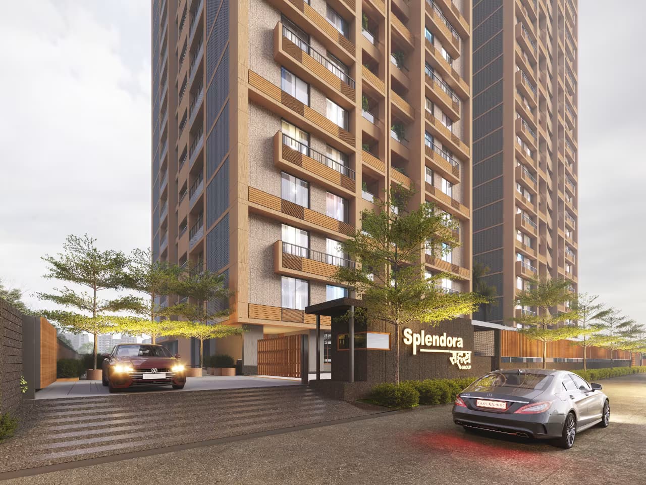 Contemporary architectural design with sustainable features